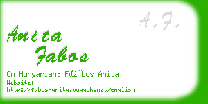 anita fabos business card